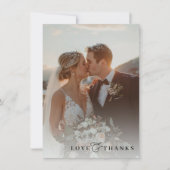 写真アンパサンドモダンオーバーレイエレガントありがとう サンキューカード (正面)