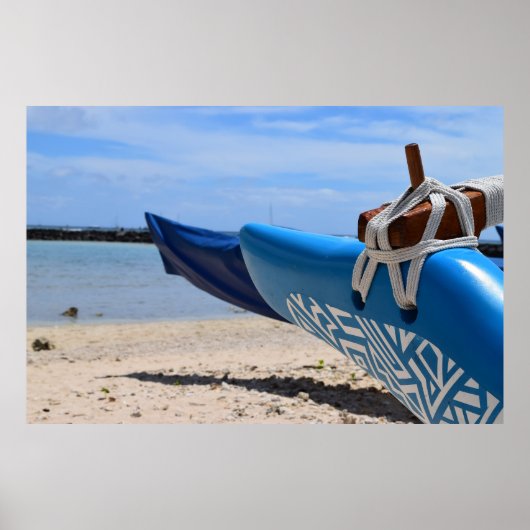 写真アート – ワイキキのアウトリガーポスター ポスター (正面)