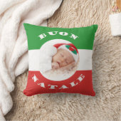 写真イタリアン付きMerry Christmas Buon Natale クッション (ブランケット)