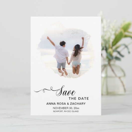 *~*写真ウェディング日付を保存 – AR6ウェブサイトQR 招待状 (スタンド正面)