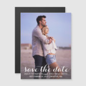 写真ウェディング日付磁石、1枚の写真を保存 マグネット招待状 (正面/裏面)