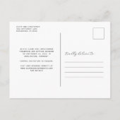 写真エメミニマルラルドグリーン金ゴールド日付の保存 案内ポストカード (裏面)