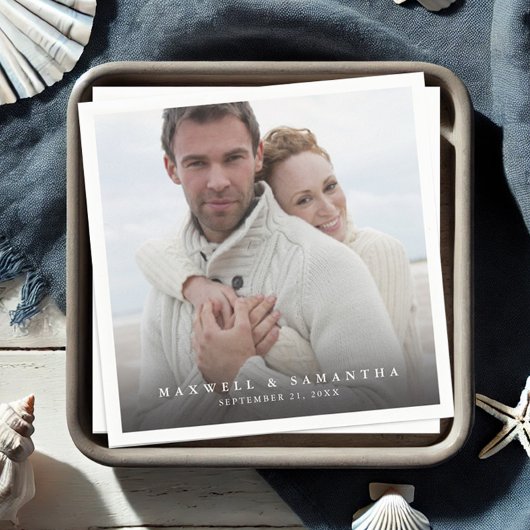 写真エレガモダンントウェディングナプキン スタンダードカクテルナプキン