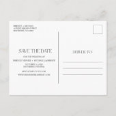 写真エレガモダンントウェディング日付保存 案内ポストカード (裏面)