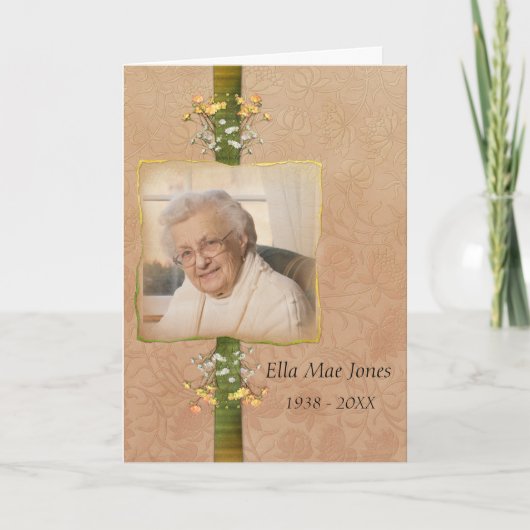 写真エレガントありがとう悔やみや弔慰 サンキューカード (正面)