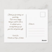 写真エレガントありがとう結婚さんカスタムの写真 ポストカード (裏面)