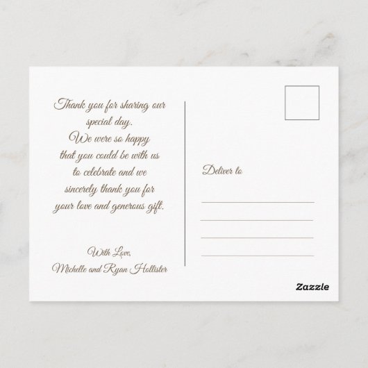 写真エレガントありがとう結婚さんカスタムの写真 ポストカード