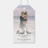 写真エレガントありがとう結婚式の引き出物ラベル ギフトタグ (正面)