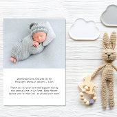 写真エレガントありがとう誕生 案内状