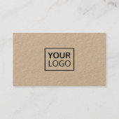 写真エレガントとカスタムロゴKraft紙 名刺 (裏面)