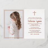 写真エレガントとフレームを最初に共有 箔シーズンカード (正面)