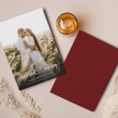 写真エレガントと結婚したメリークリスマスカード サンキューカード