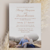 写真エレガントと結婚バラの金ゴールド 箔招待状