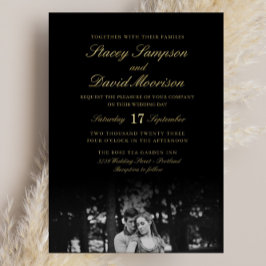 写真エレガントと結婚金ゴールドの実在比較 箔招待状