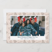 写真エレガントと自然Boho Christmas Greetings シーズンカード (正面)