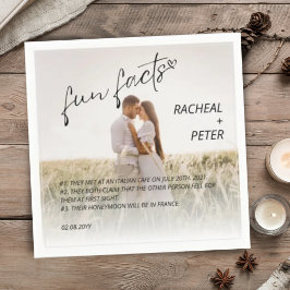 写真エレガントのおもしろいモダンの事実の結婚結合 スタンダードカクテルナプキン