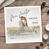 写真エレガントのおもしろいモダンの事実の結婚結合 スタンダードカクテルナプキン