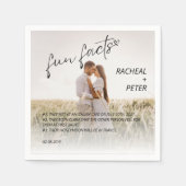 写真エレガントのおもしろいモダンの事実の結婚結合 スタンダードカクテルナプキン (正面)