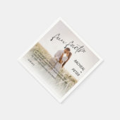 写真エレガントのおもしろいモダンの事実の結婚結合 スタンダードカクテルナプキン (角)