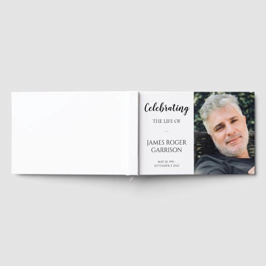 写真エレガントのお祝い ゲストブック (全面)