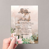 写真エレガントのア結婚クリル招待状 アクリル招待状 (インサイチュ (ポータブル))