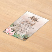 写真エレガントのア結婚クリル招待状 アクリル招待状 (レイダウン)