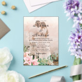 写真エレガントのア結婚クリル招待状 アクリル招待状 (インサイチュ (ウェディング))