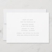 写真エレガントのウェディングの日付を保存 セーブザデート (裏面)