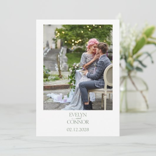 写真エレガントのウェディングの日付を保存 セーブザデート (スタンド正面)