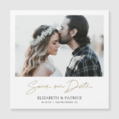 写真エレガントのカスタム保存日付結婚の マグネット招待状 (正面)