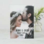 写真エレガントのシンプル結婚式招待状 招待状 (スタンド正面)