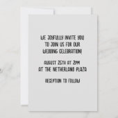 写真エレガントのシンプル結婚式招待状 招待状 (裏面)