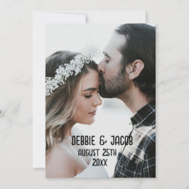 写真エレガントのシンプル結婚式招待状 招待状