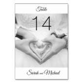 写真エレガントのテー結婚ブル・カード テーブルナンバー (裏面)