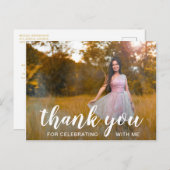 写真エレガントのモダン卒業 ポストカード (正面/裏面)