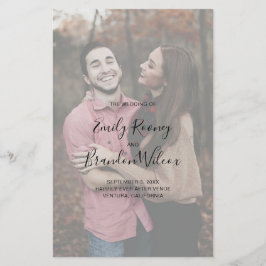 写真エレガントのモダン結婚式 プログラム