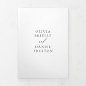 写真エレガントのモダン詳細QRコード 三つ折り招待状 (カバー)