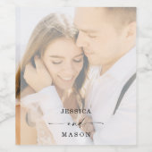 写真エレガントのワ結婚インの好意 ワインラベル (シングルラベル)