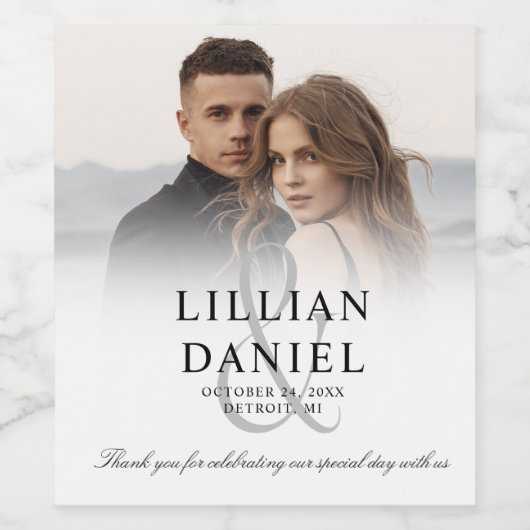 写真エレガントのワ結婚インラベル ワインラベル (シングルラベル)