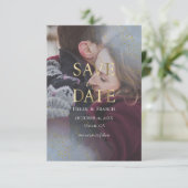 写真エレガントの保存日 招待状 (スタンド正面)