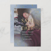 写真エレガントの保存日 招待状 (正面/裏面)