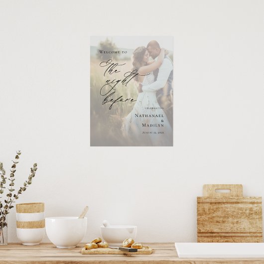 写真エレガントの前夜のリハーサルへようこそ ポスター (キッチン)