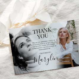 写真エレガントの前後の葬儀 サンキューカード