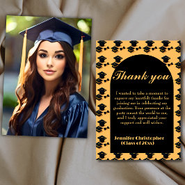写真エレガントの卒業サンキューカード サンキューカード