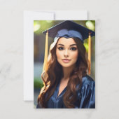 写真エレガントの卒業サンキューカード サンキューカード (正面)