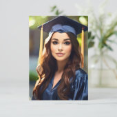 写真エレガントの卒業サンキューカード サンキューカード (スタンド正面)