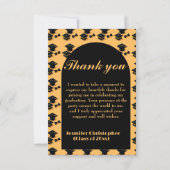 写真エレガントの卒業サンキューカード サンキューカード (裏面)