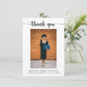写真エレガントの卒業スクリプト サンキューカード (スタンド正面)