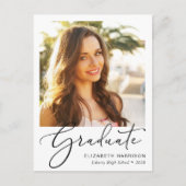 写真エレガントの卒業スクリプト 案内ポストカード (正面)