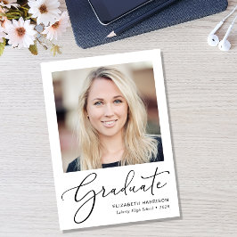 写真エレガントの卒業スクリプト 案内状